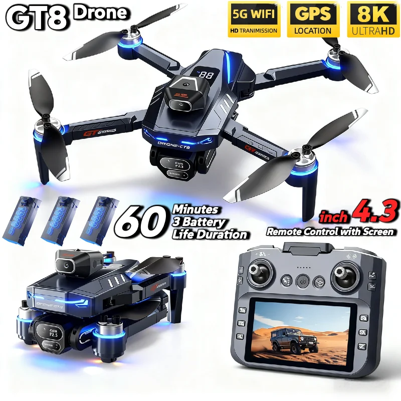 Fpv Brushless Rc Drone 4K - HOT For LSRC GT8 Drone 4K