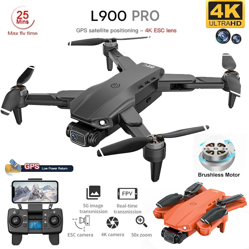 Fpv Brushless Rc Drone 4K - L900 Pro GPS Drone 4K Professional