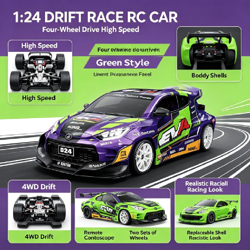 Rc Drift Car 1 24 Scale 4Wd - Hongxing New D24 1/24 Scale Rc
