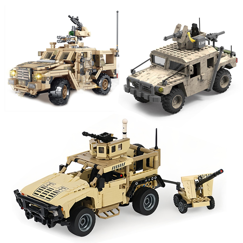 Lego Compatible Military Tank - MOC Military Hummer Building Block Lightning