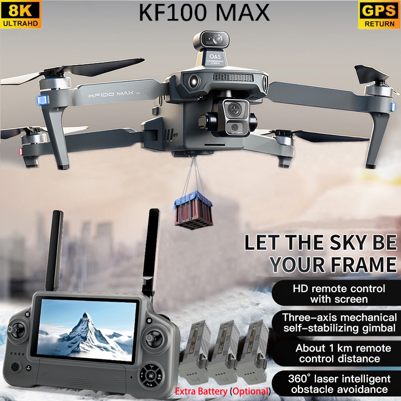 Fpv Brushless Rc Drone 4K - KF100 MAX GPS Drone 4K Camera