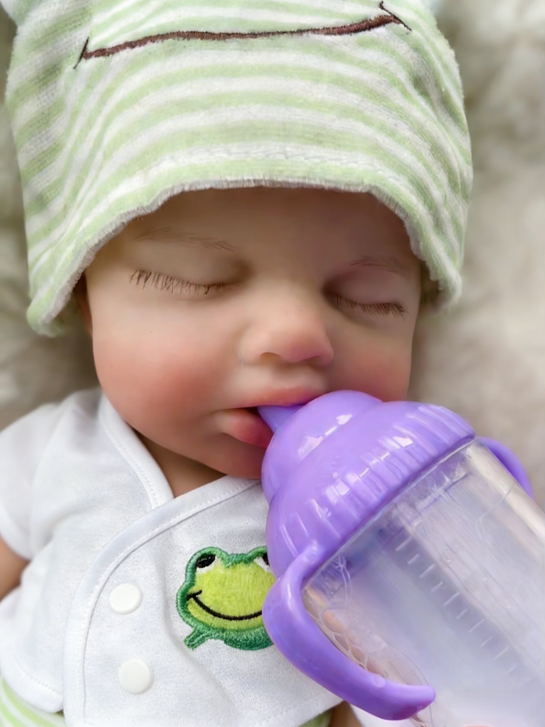 Reborn Baby Doll Silicone Realistic - OtardDolls Loulou Can Open mouth Reborn