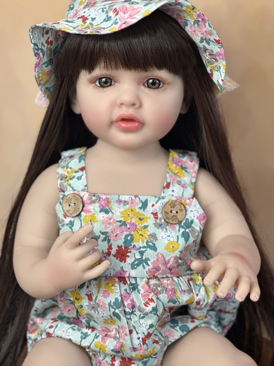 Reborn Baby Doll Silicone Realistic - 22Inch Cuddly Full Body Silicone Vinyl