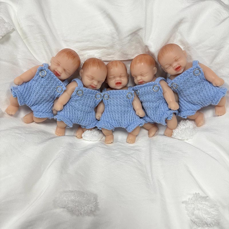 5pcs/set 4inches Handmade High - đánh giá và giá Reborn Baby Doll Silicone Realistic
