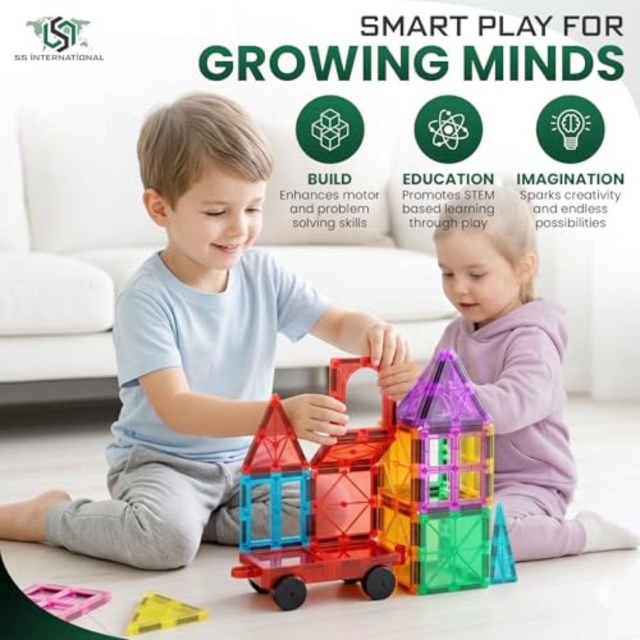 Magnetic Tiles Construction Se - đánh giá và giá Magnetic Building Tiles Set 100Pcs