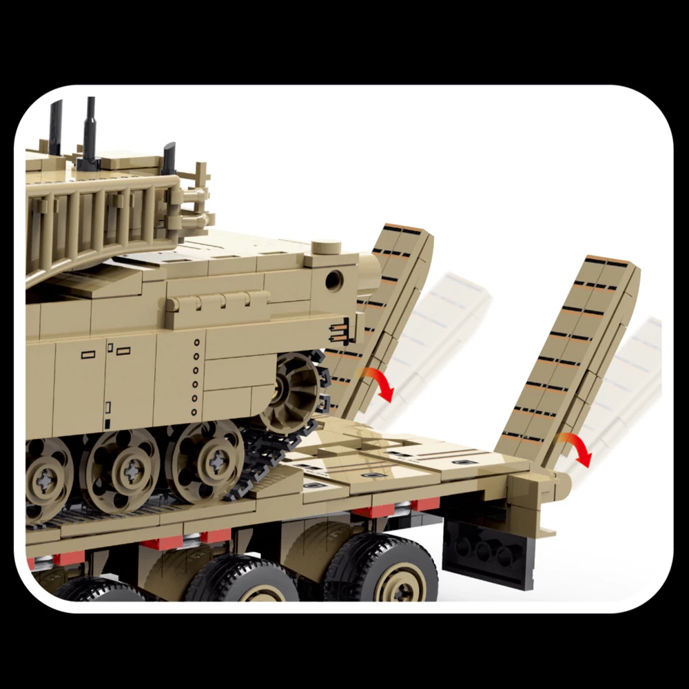 Military WW2 M1070 Armored Veh - đánh giá và giá Lego Compatible Military Tank