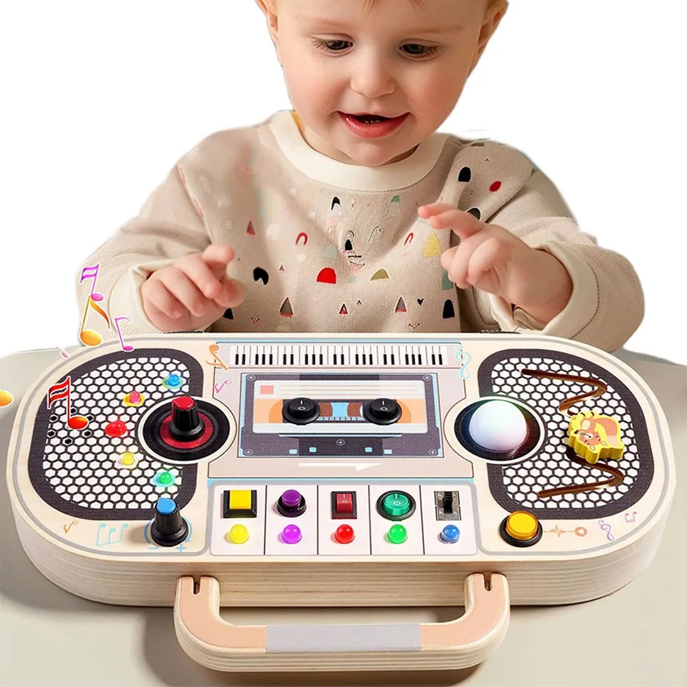 Montessori Toddler Toys Baby W - đánh giá và giá Montessori Wooden Busy Board Toddler