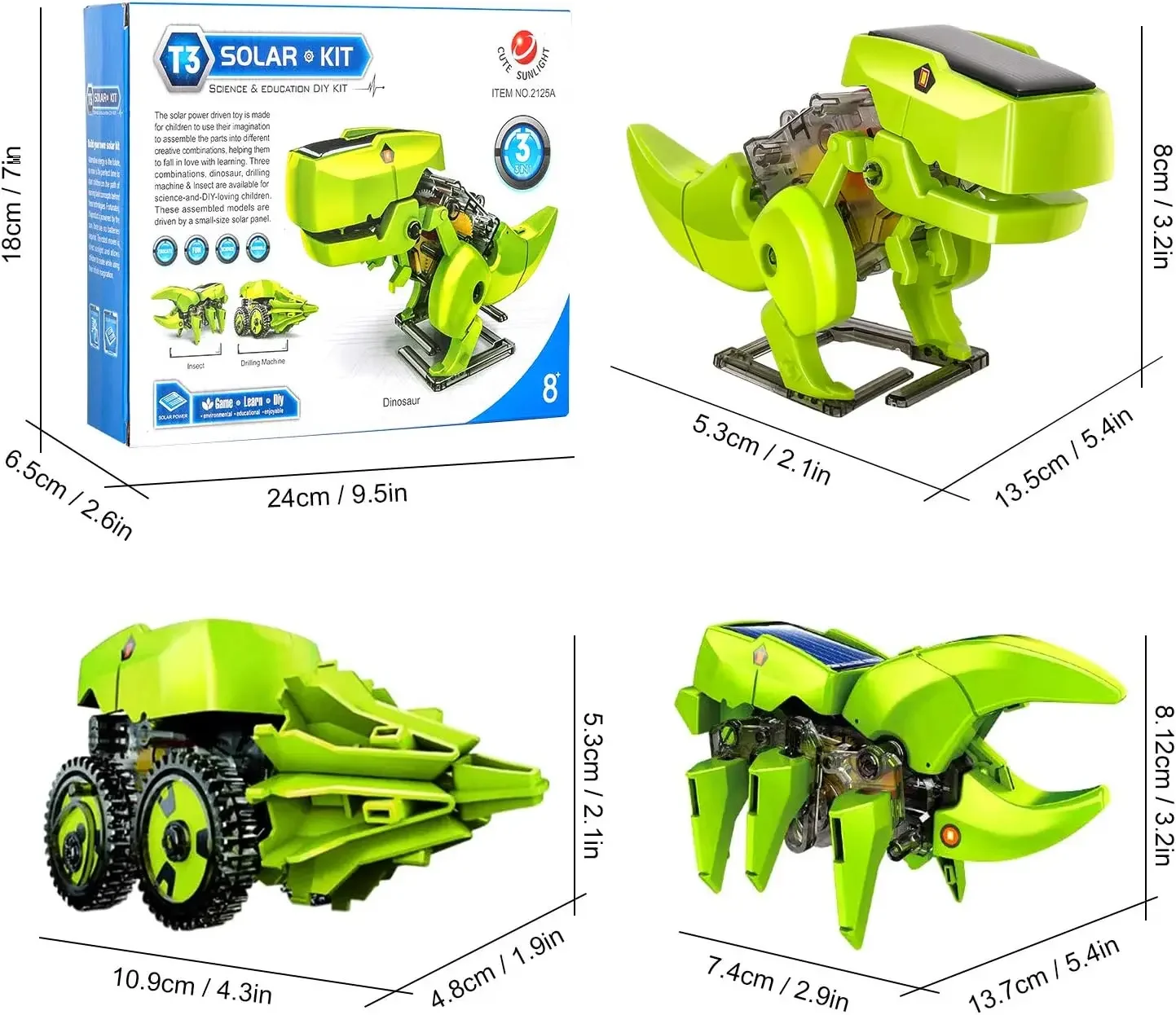 Assemble Solar Robot Kit 3 in  - đánh giá và giá Stem Solar Robot Kit For Kids
