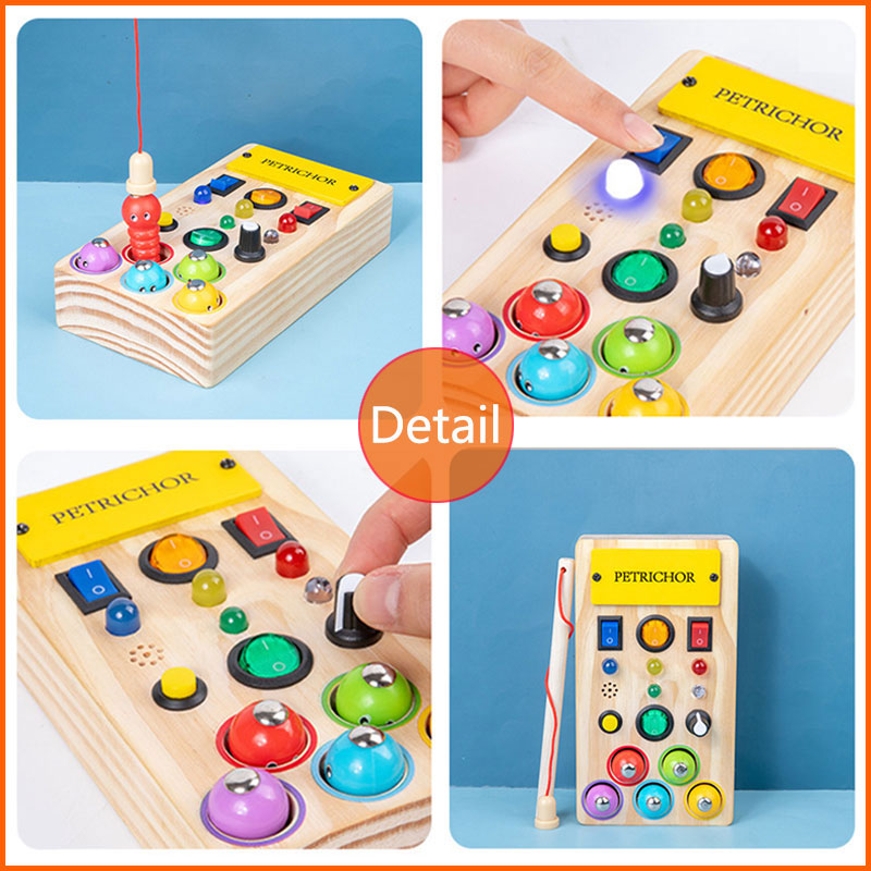 Montessori Busy Board Sensory  - đánh giá và giá Montessori Wooden Busy Board Toddler