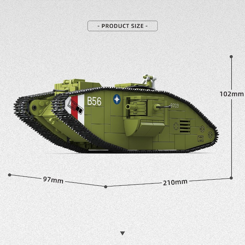 900PCS World War I Heavy Tank  - đánh giá và giá Lego Compatible Military Tank