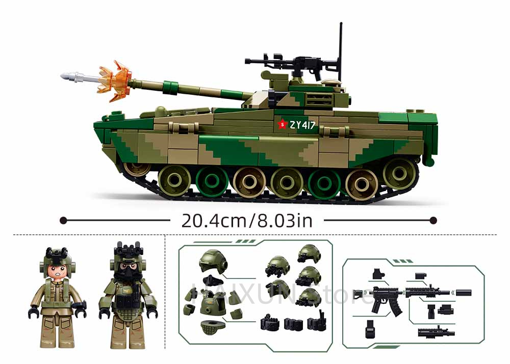 Sluban Building Boy ZBD-04AS A - đánh giá và giá Lego Compatible Military Tank