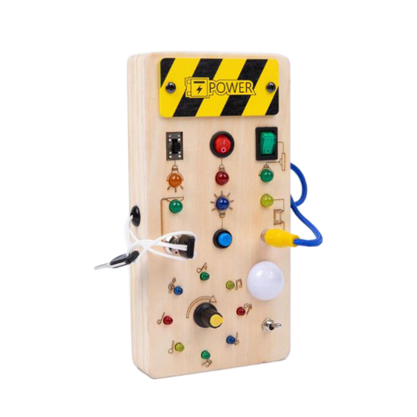 LED Wooden Sensory Board Toddl - đánh giá và giá Montessori Wooden Busy Board Toddler