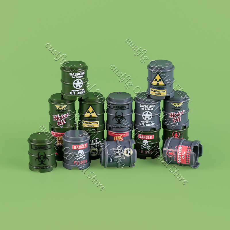 WW2 Military Oil Drum Fuel Tan - đánh giá và giá Lego Compatible Military Tank