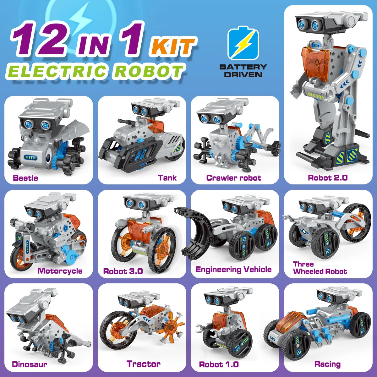 STEM 12-in-1 Education Solar R - đánh giá và giá Stem Solar Robot Kit For Kids