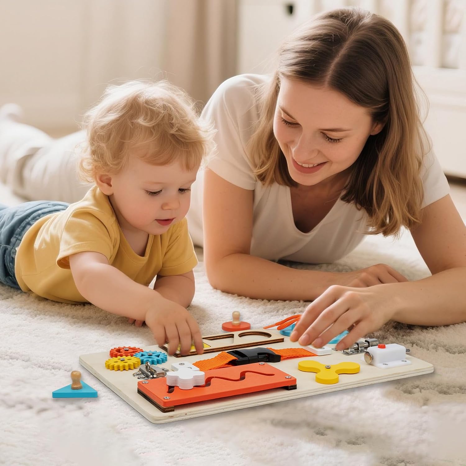 Montessori Busy Board for Todd - đánh giá và giá Montessori Wooden Busy Board Toddler