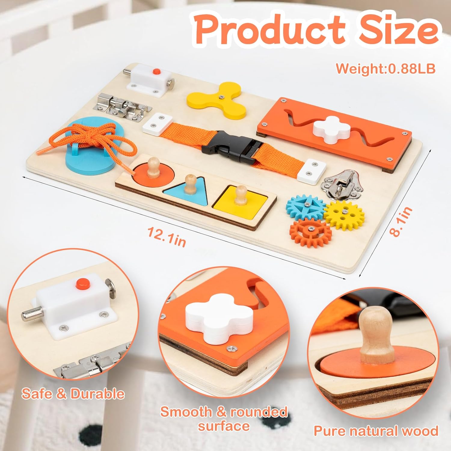 Montessori Busy Board for Todd - đánh giá và giá Montessori Wooden Busy Board Toddler