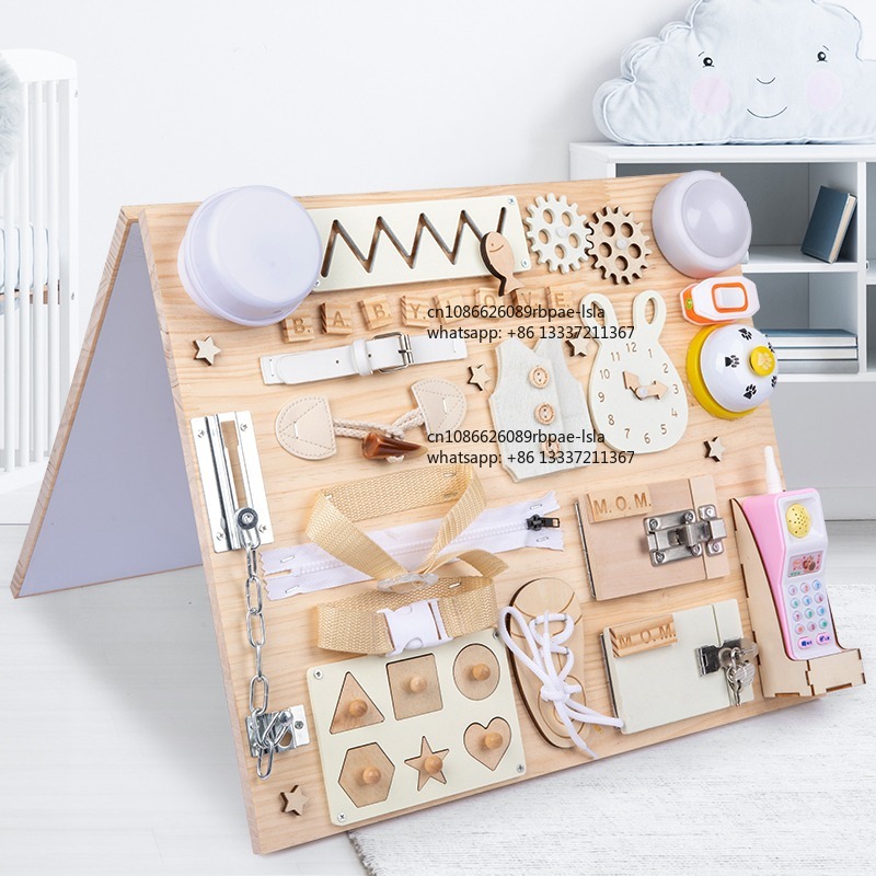 Montessori Busy Board Wooden S - đánh giá và giá Montessori Wooden Busy Board Toddler