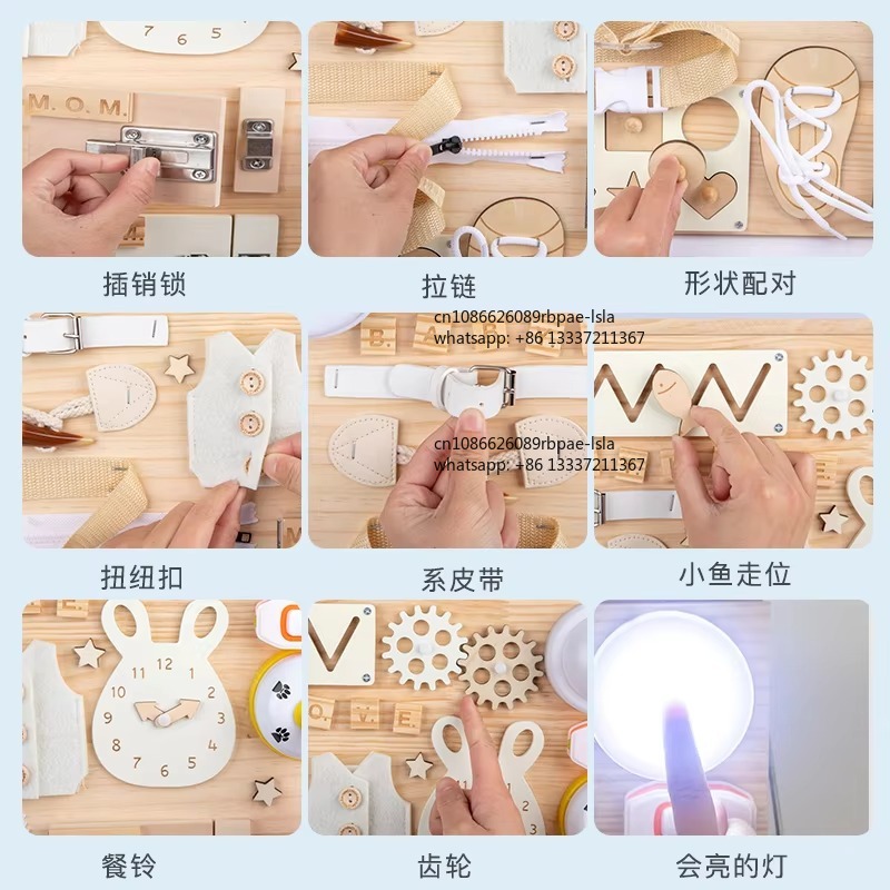 Montessori Busy Board Wooden S - đánh giá và giá Montessori Wooden Busy Board Toddler