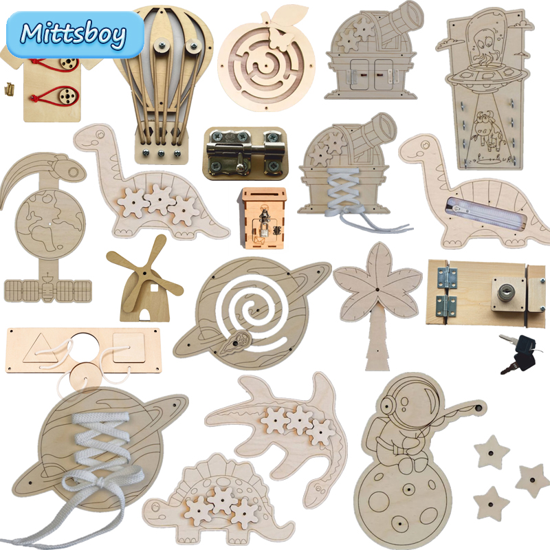 Montessori Busy Board Accessor - đánh giá và giá Montessori Wooden Busy Board Toddler