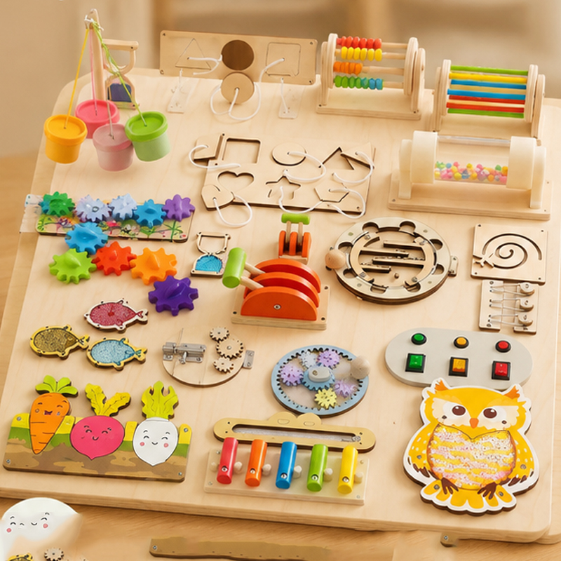 Premium Montessori Busy Board  - đánh giá và giá Montessori Wooden Busy Board Toddler